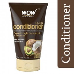 WOW Skin Science Organic Virgin Coconut + Avocado Oil Hair Conditioner 150ml