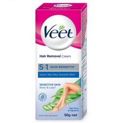 Veet Hair Removal 5 in 1 Cream Sensitive Skin With Aloe Vera & Vitamin E 50gm