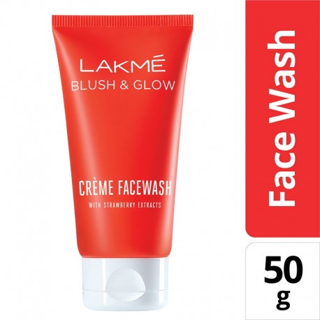 Lakme Blush & Glow Strawberry Creme Face Wash 50gm